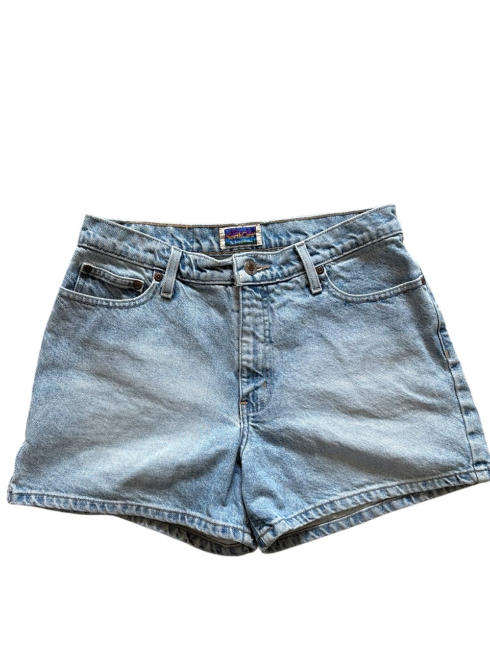 Vintage North Crest Denim Short Mid Rise 3.5" Inseam Size 8 Cotton